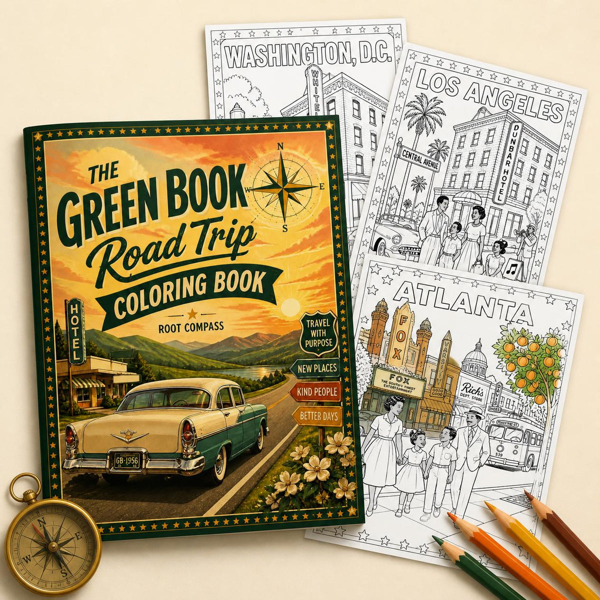 Green Book Coloring Book Digital Download