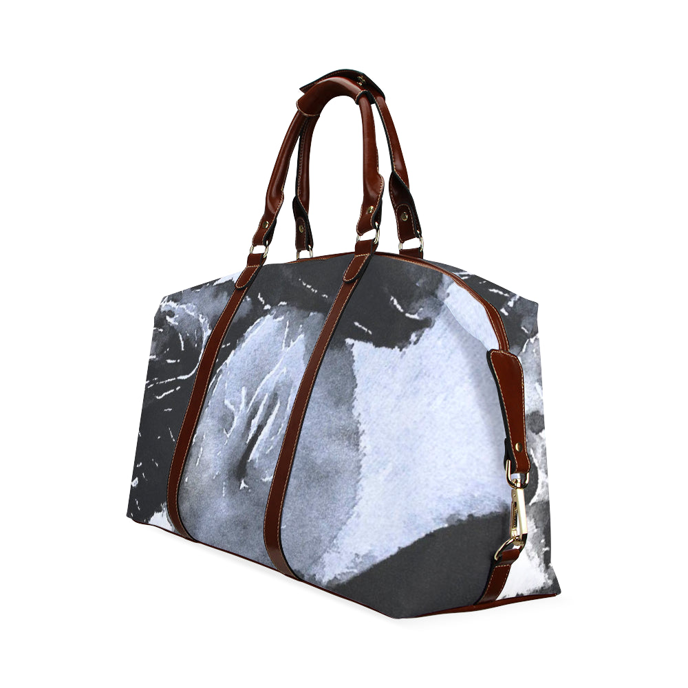 Love Lives Black and White Travel Bags