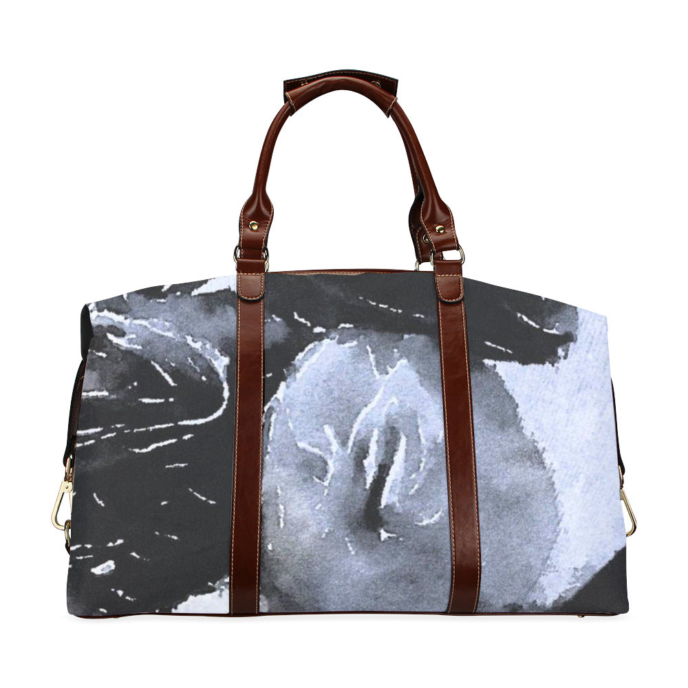 Love Lives Black and White Travel Bags